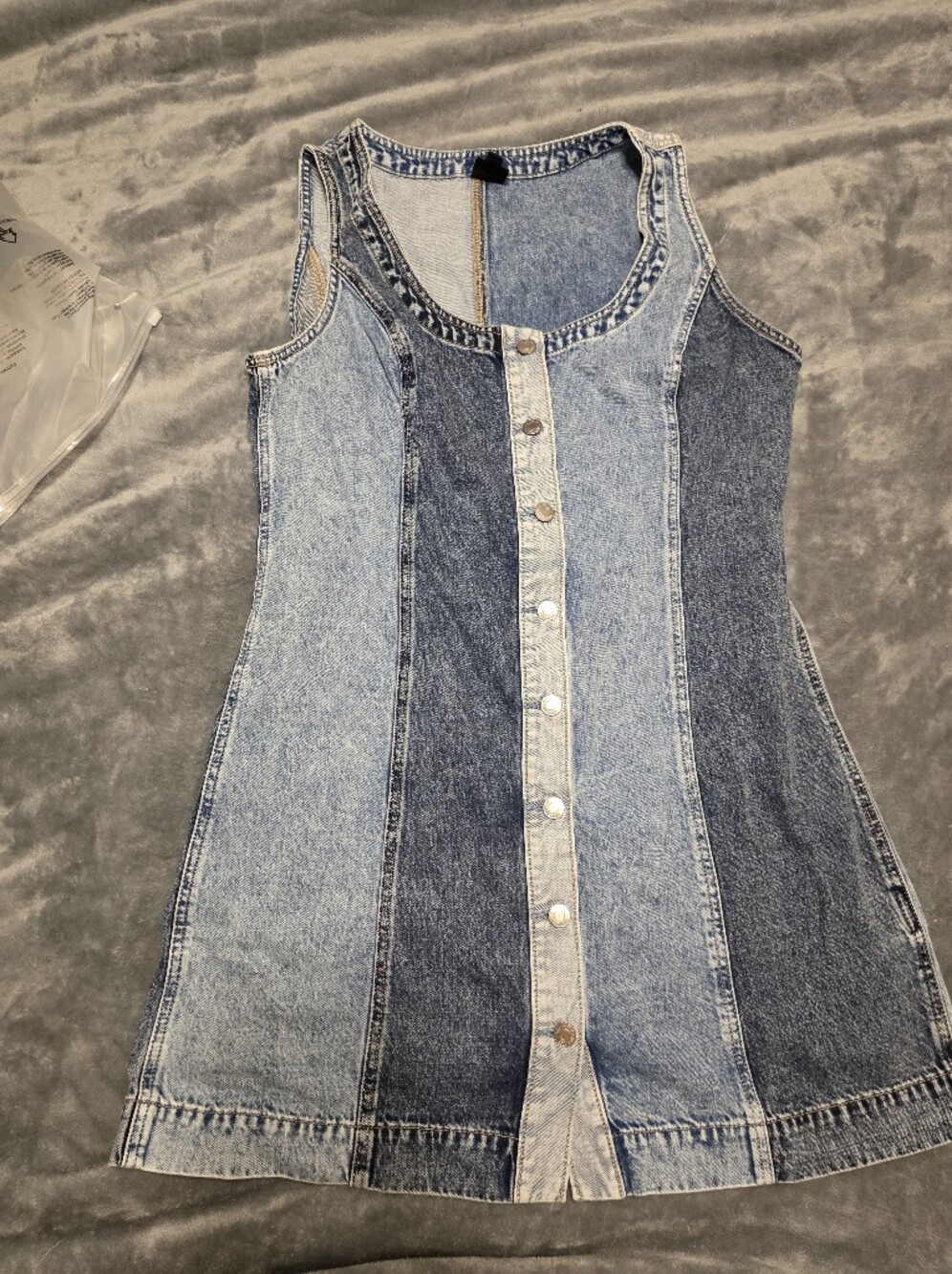 GAP Three-Tone Blue Denim Mini Dress